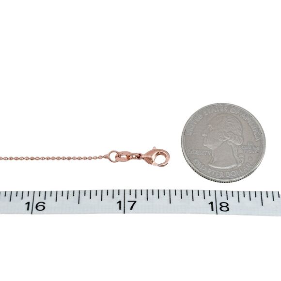 Vintage Sterling Silver Rose Gold Tone Howlite Teardrop Pendant Necklace 17.5" - Picture 3 of 4